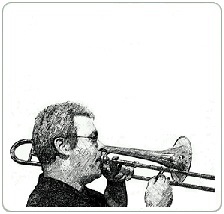 Evan Ryder playing the trombone