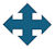 Arrow pointing north, south, east, and west